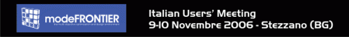 modeFRONTIER Italian Users Meeting